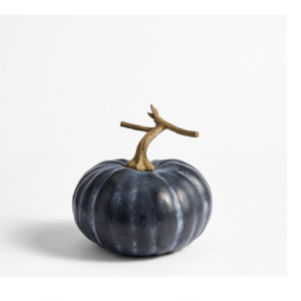 Brand New Pottery Barn Black Faux Pumpkin, NWT - Picture 2 of 3